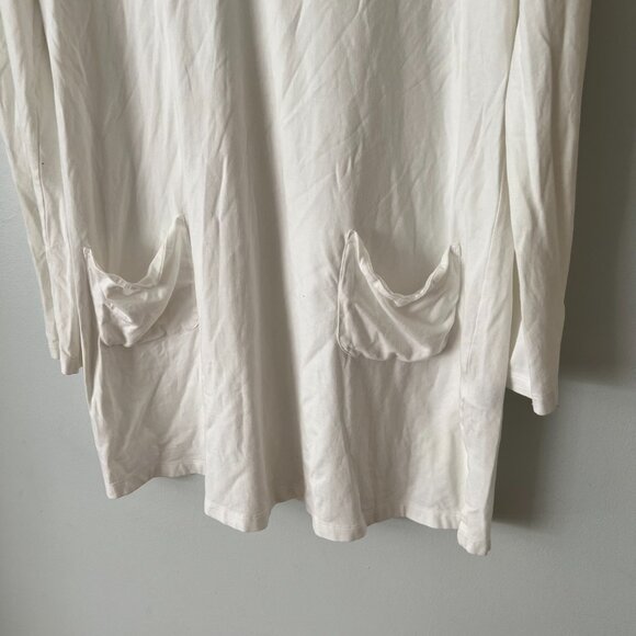 Coolibar UPF UV Sun Protection White Hooded Swim Cover Women's Size Large - Picture 2 of 9